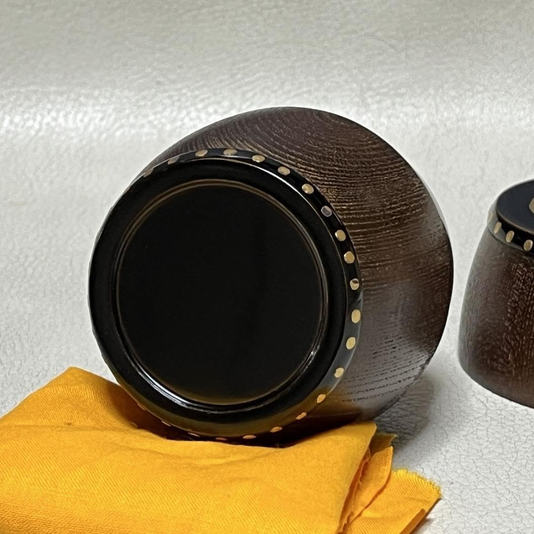 Amazon.co.jp: 棗 太鼓茶器 和田寿峰 共箱 木製 漆塗 巴紋 蒔絵