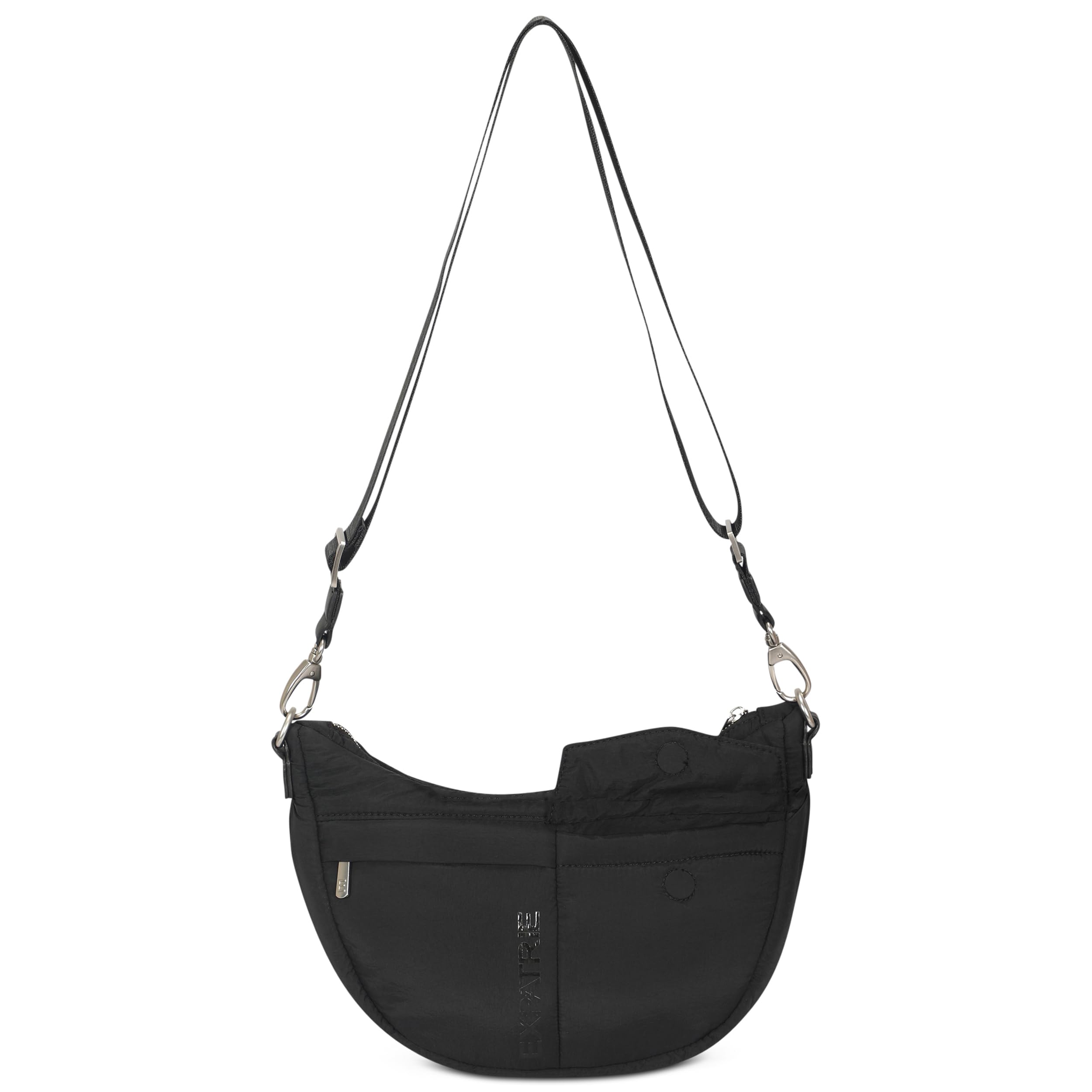 Expatrié Borsa a Tracolla Donna - Vivy - Borsetta Mezzaluna - Borsa Piumino Piccola - Soft Crossbody Half Moon Bag - Regolabile Marsupio alla Moda - Impermeabile