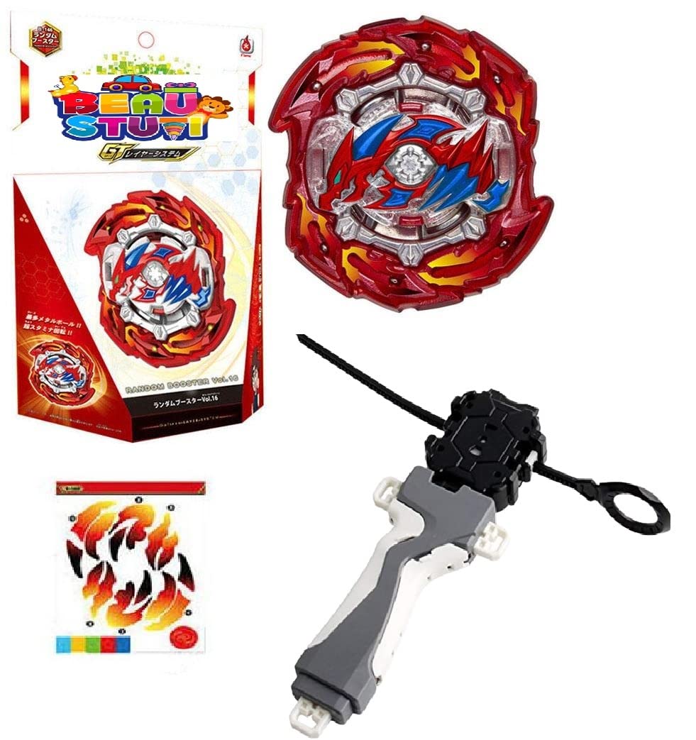 BEAU STUTI Battling Top Rare GT B-146 01 Flare Dragon Around Planet Sen Rise FD.Ar.Pl 閃 Booster Set with Launcher + Grip Set Toys for Kids Multicolor
