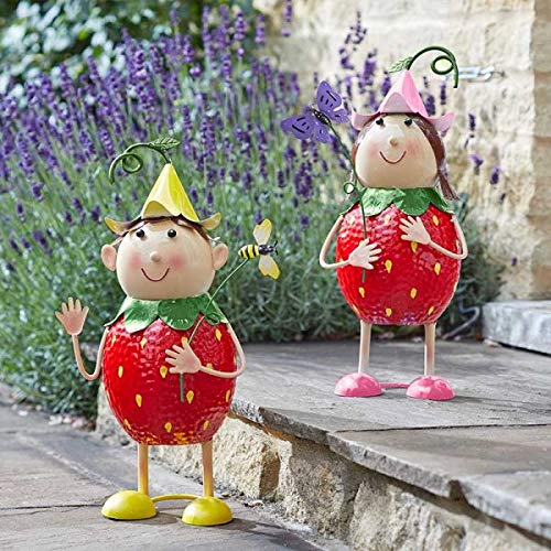 Buy garden mile® Novelty Garden Figurines Strawberry Friends Colourful