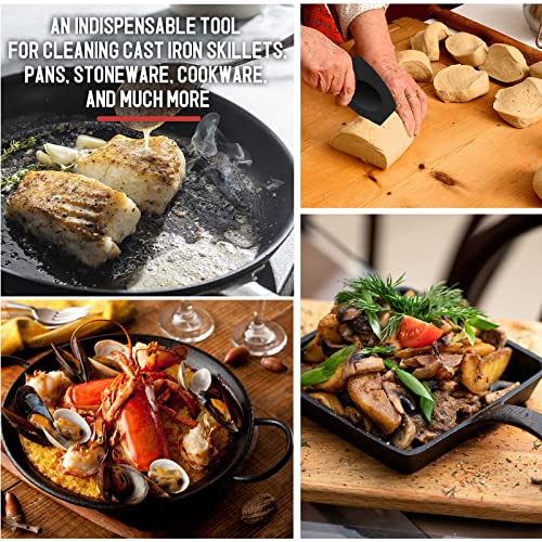 Ch Haicheng 4 Pcs Durable Cast Iron Scraper, Grill Pan Scraper Plastic For Cast Iron Skillet, Frying Pans And Griddles #TOP6