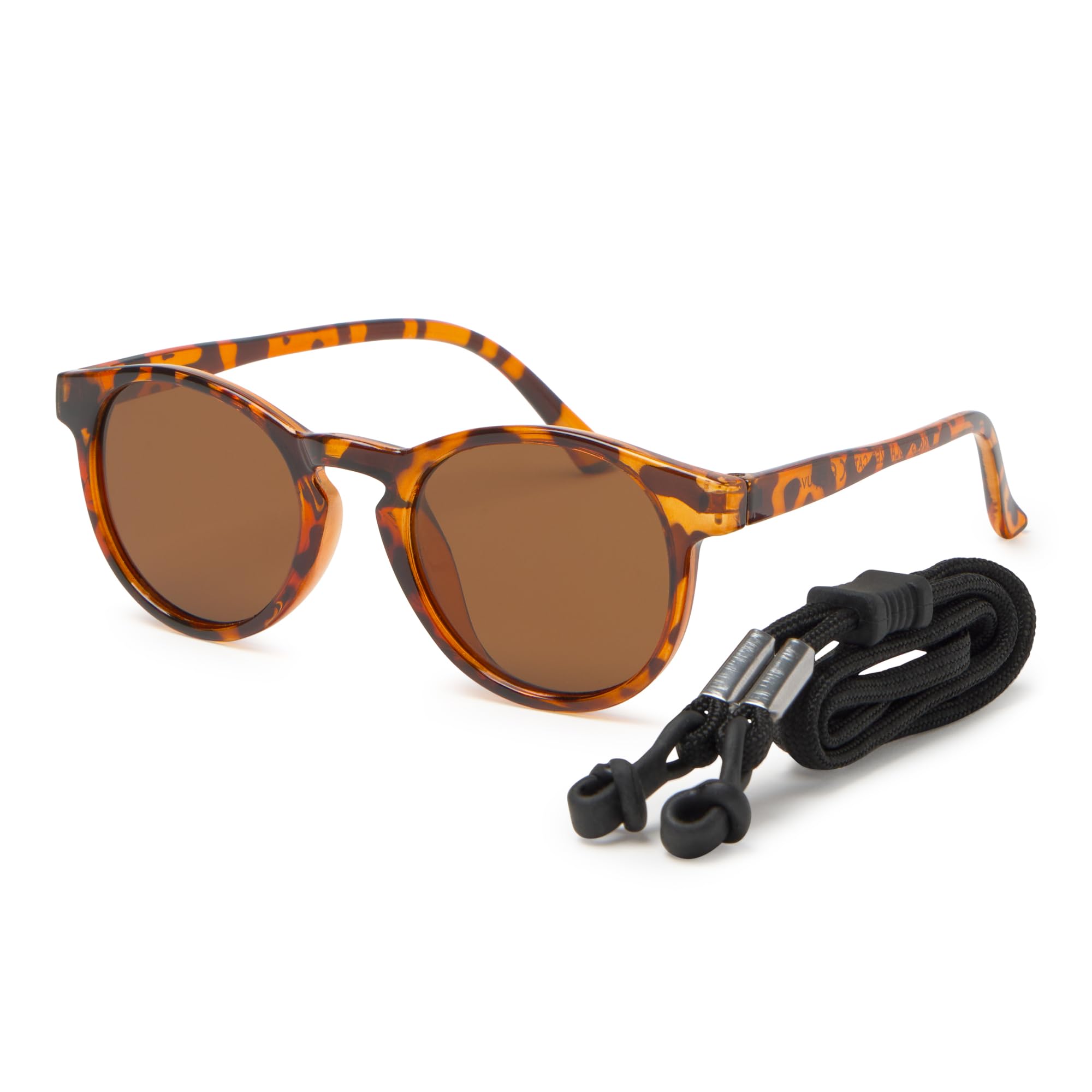 Kiddus Lunettes de Soleil Fille 4 à 7 Ans, Polarisées UV400 CAT3, Monture TR90 Souple et Légère, Sans BPA, avec Cordon Ajustable, Protection 100% UVA UVB, Certifiées CE