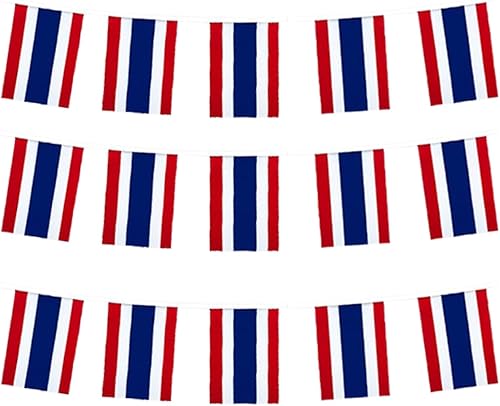 Miniatura 17 de Bandera de Costa Rica Bandera Costarricense, Banderas de Costa Rica de Cuerda Pequeña Mini Banderín de Banderas Costarricenses, Usadas para Fiestas