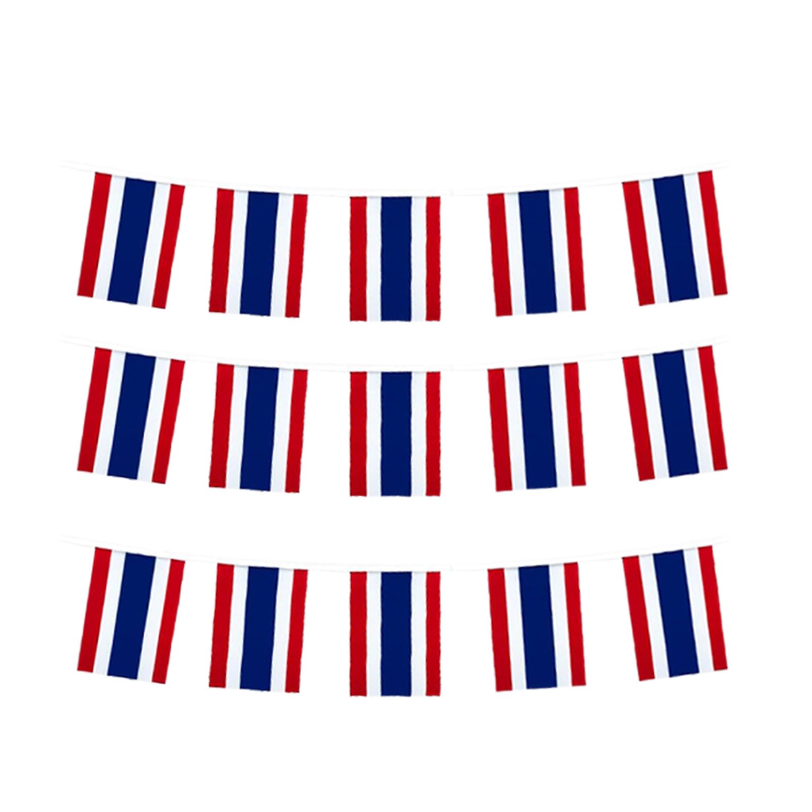 Thailand Flag Thai Flag, Small String Thailand Flags Mini Thai Flags Banner, Used for Party School Sports Events Patriotic Festival Decorations
