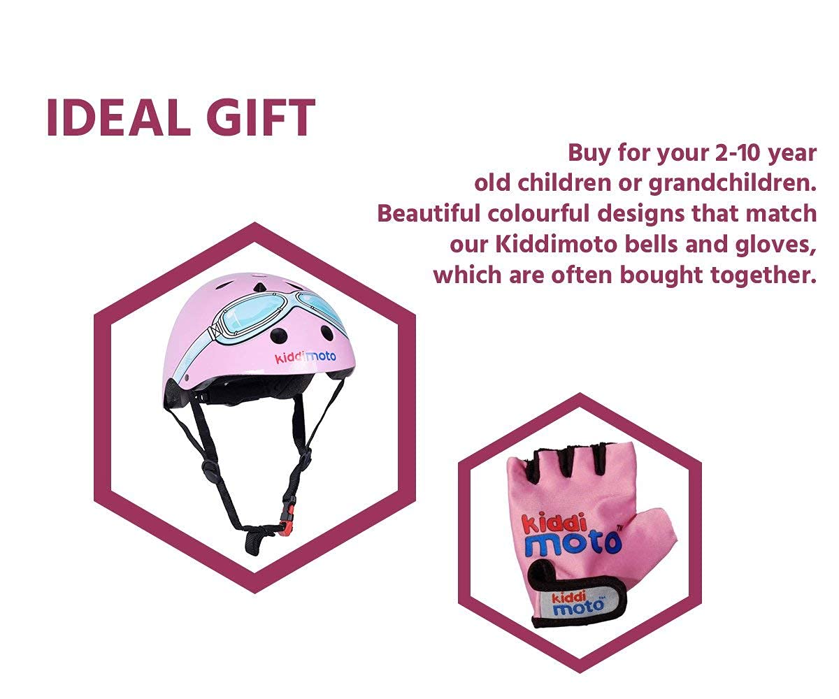 KIDDIMOTO Casco Bicicleta Completamente Ajustabl - Bici Casco para Infantil y Niños para Patinete, Ciclismo, Scooter, Bicicleta de Equilibrio y Monopatin