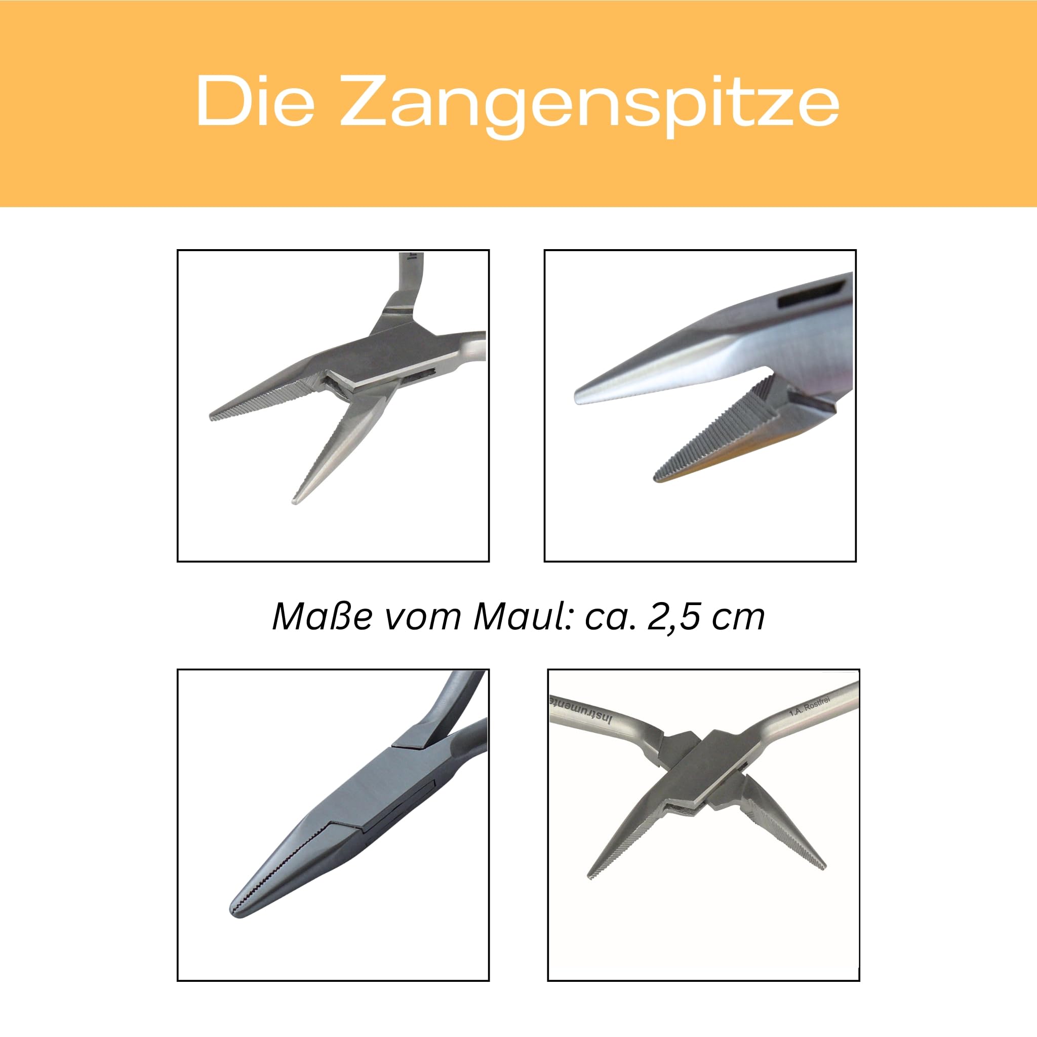 Flachzange Goslee beidseitig gerieft 13 cm | Flach Zange Technikerzange