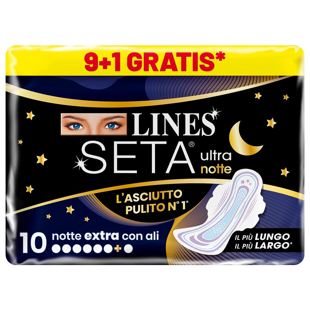 LINES SETA ULTRA EXTRA NOTTE x9 pezzi +1 in omaggio