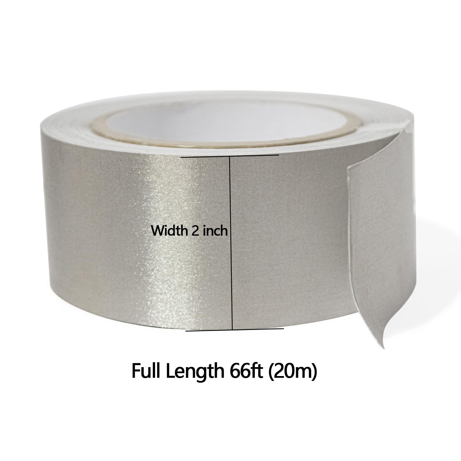 TOJOIN Faraday Tape Nastro adesivo conduttivo per schermatura EMI Blocco del segnale RF Utilizzato per collegare strisce conduttive o sigillare involucri RF (2inch x 66ft(20m))