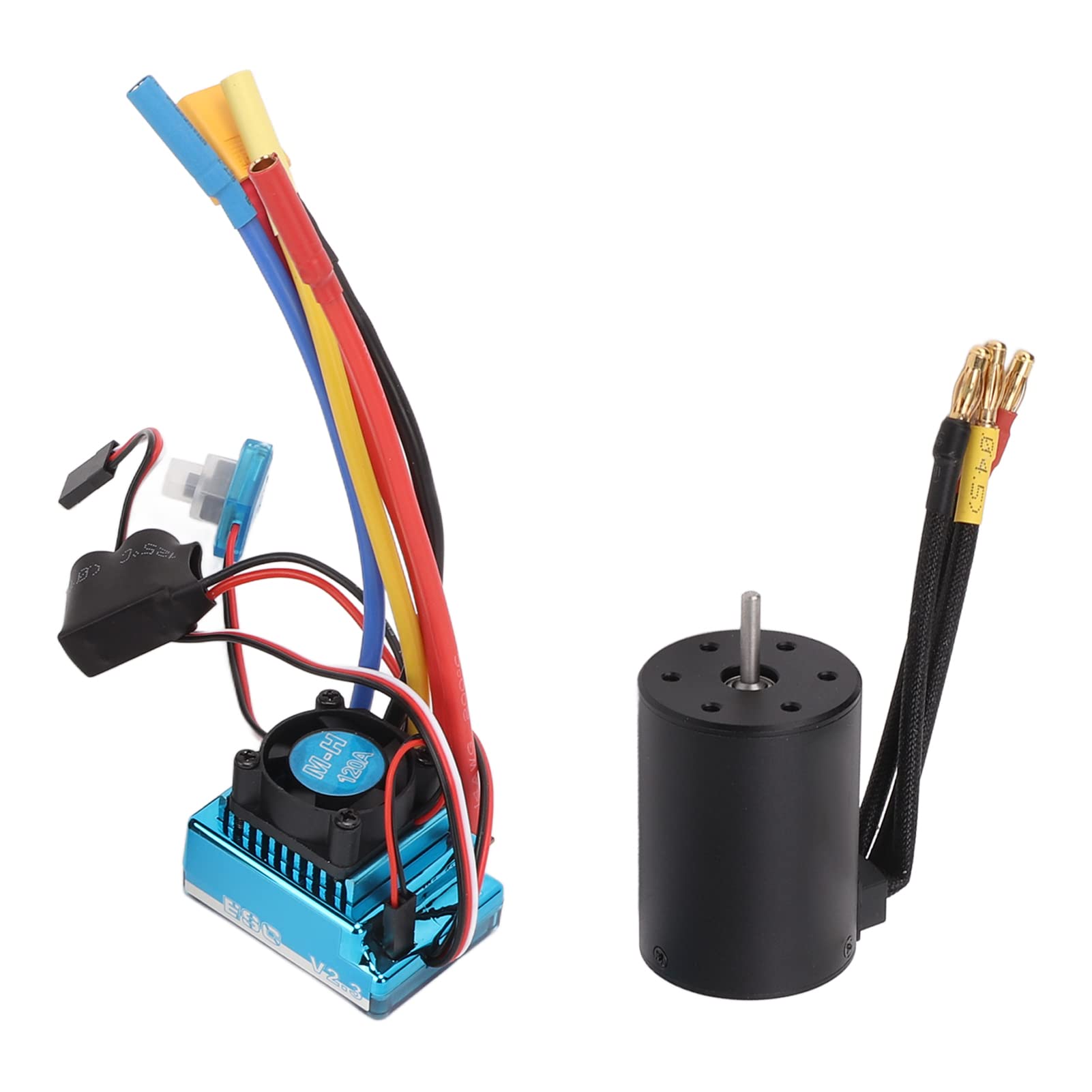 Annadue Kit ESC Compatto e Leggero per Motore Brushless 120A Parte di Aggiornamento Impermeabile per Auto RC 1/10, velocità Regolabile per Appassionati di RC,