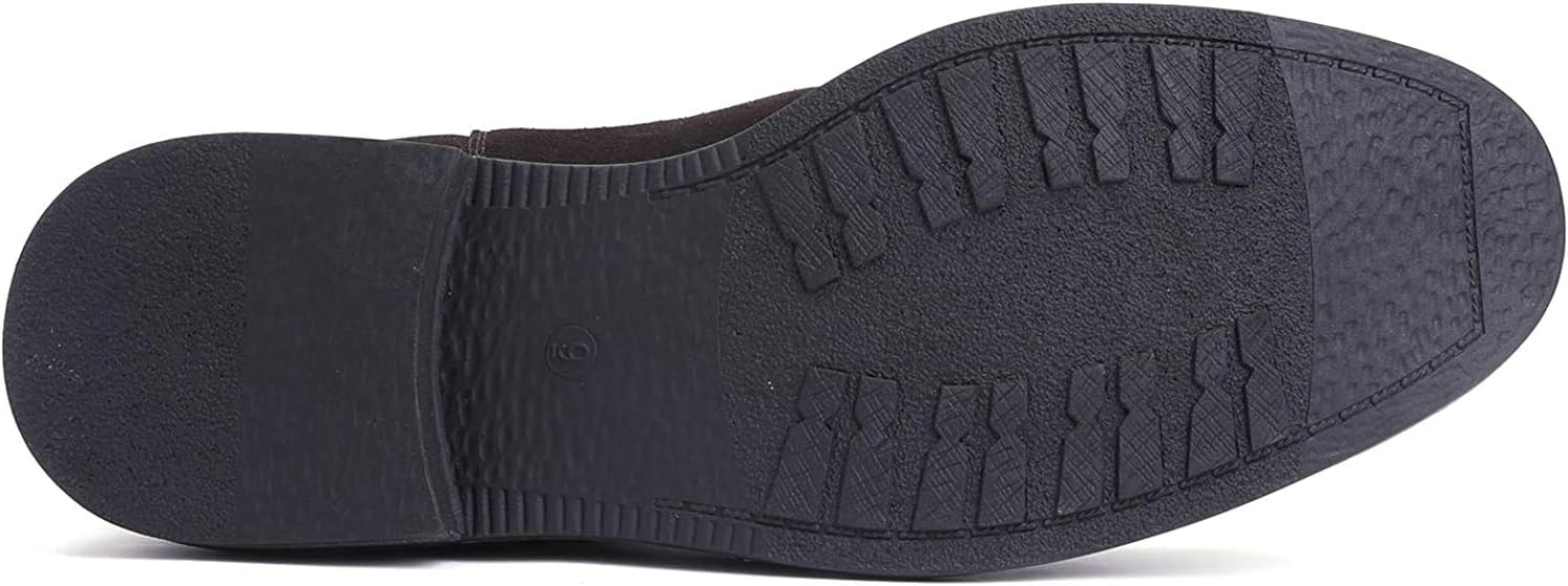 Bruno Marc Men's Suede Leather Chelsea Ankle Boots 7 Dark Brown