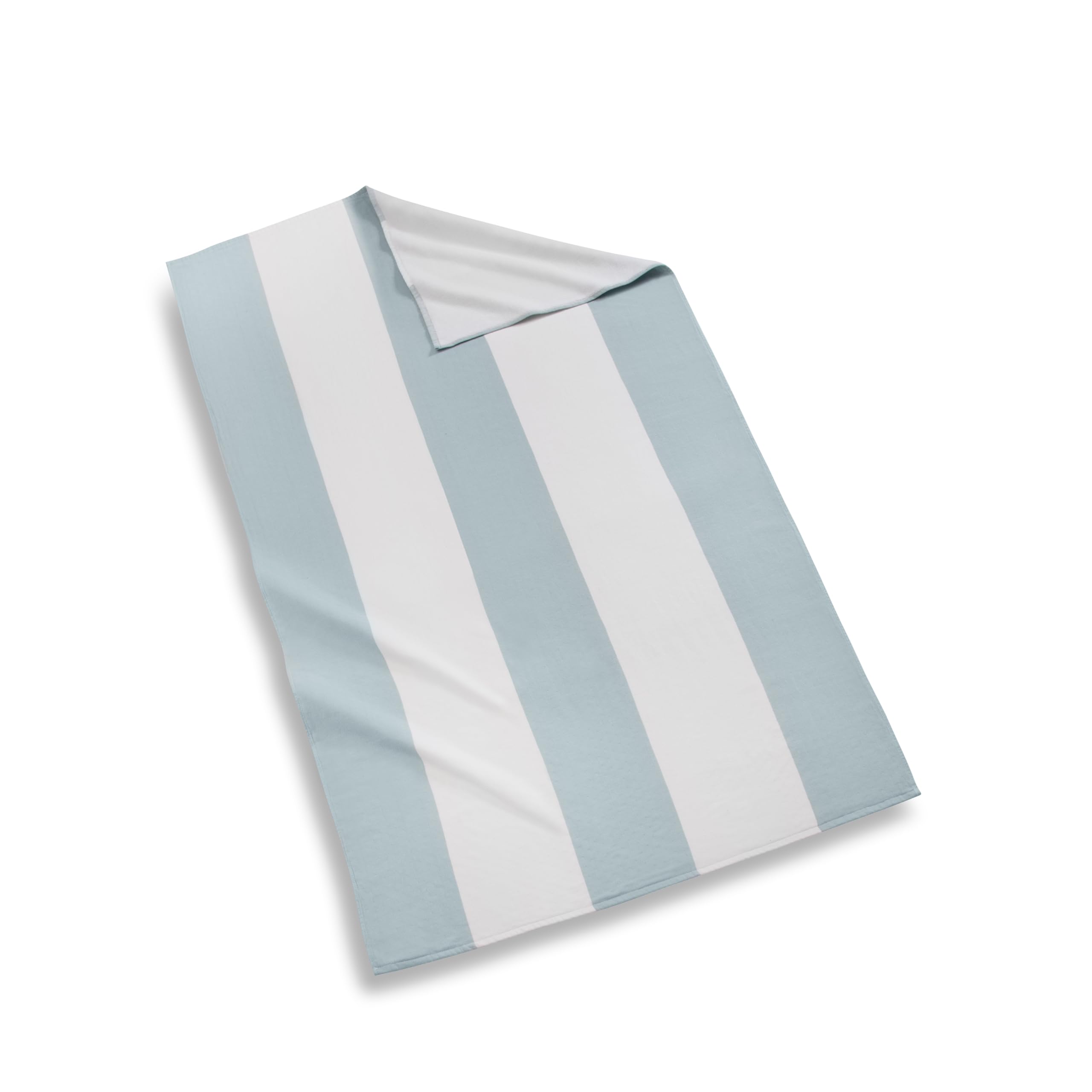 Kassatex Block Stripe Fouta Beach Towel (Seaglass)