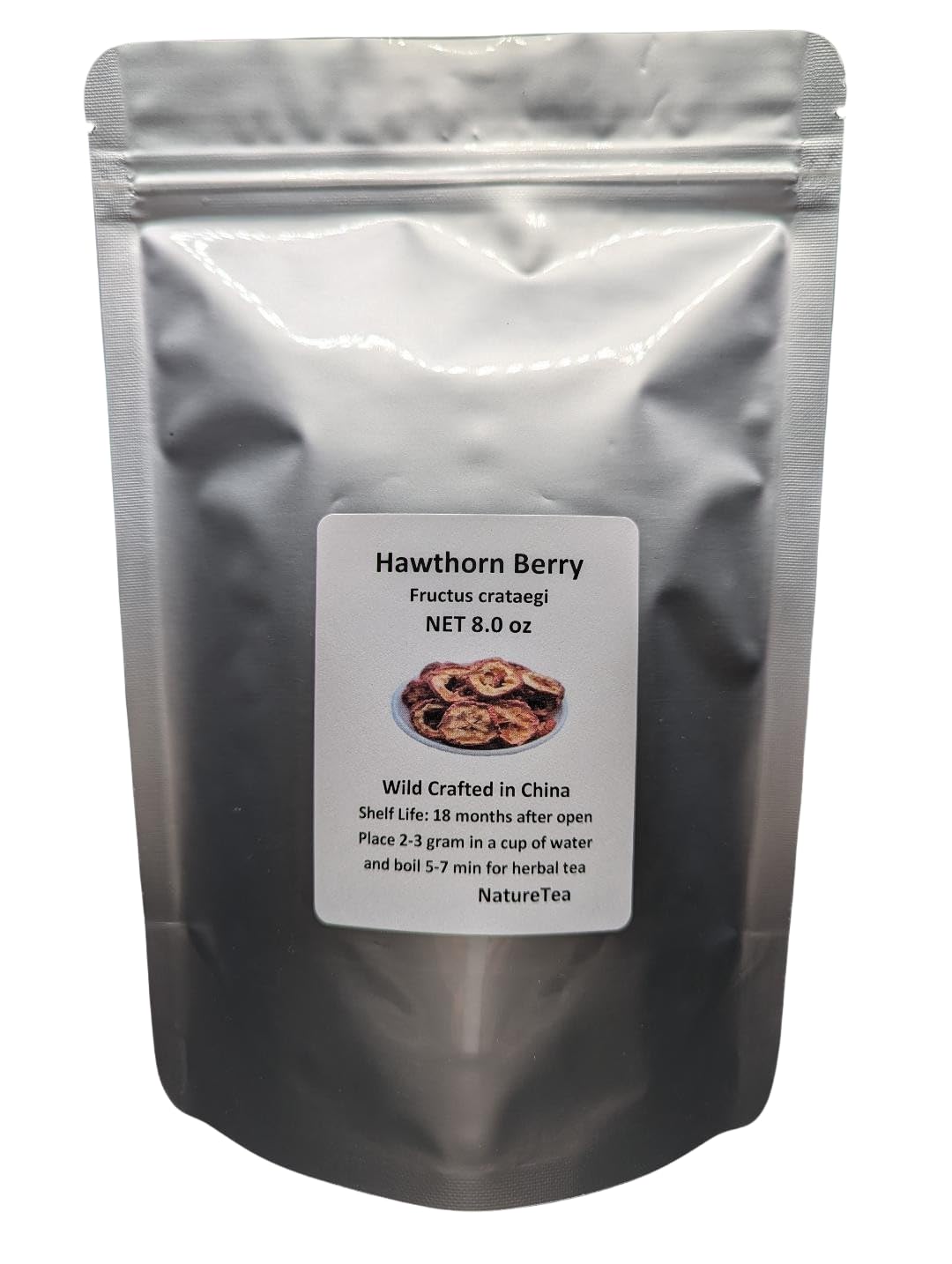 Hawthorn Berry Tea - Loose Dried Slice from 100% Nature (16 oz) 1 Pound (Pack of 1)