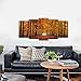 Wieco Art Autumn Forest Giclee Canvas Prints Canvas Wall Art Paintings for Living Room Bedroom Home Office Wall Decorations Modern 5 Piece Stretched and Framed Landscape Trees Pictures Artwork