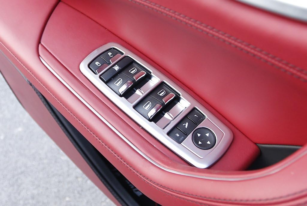 New Decorative Window Control Covers for MASERATI Levante 2016-2019 (Silver-Chrome)