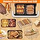 Heißluftfritteuse Zubehör für COSORI Dual Blaze TwinFry 10L, 1 x 10 l + 2 x 5 l Wiederverwendbar Silikonform Airfryer Heißluftfritteuse, Luftbratenkörbe, Grillregal, Zange Inklusive (Cosori 10L)