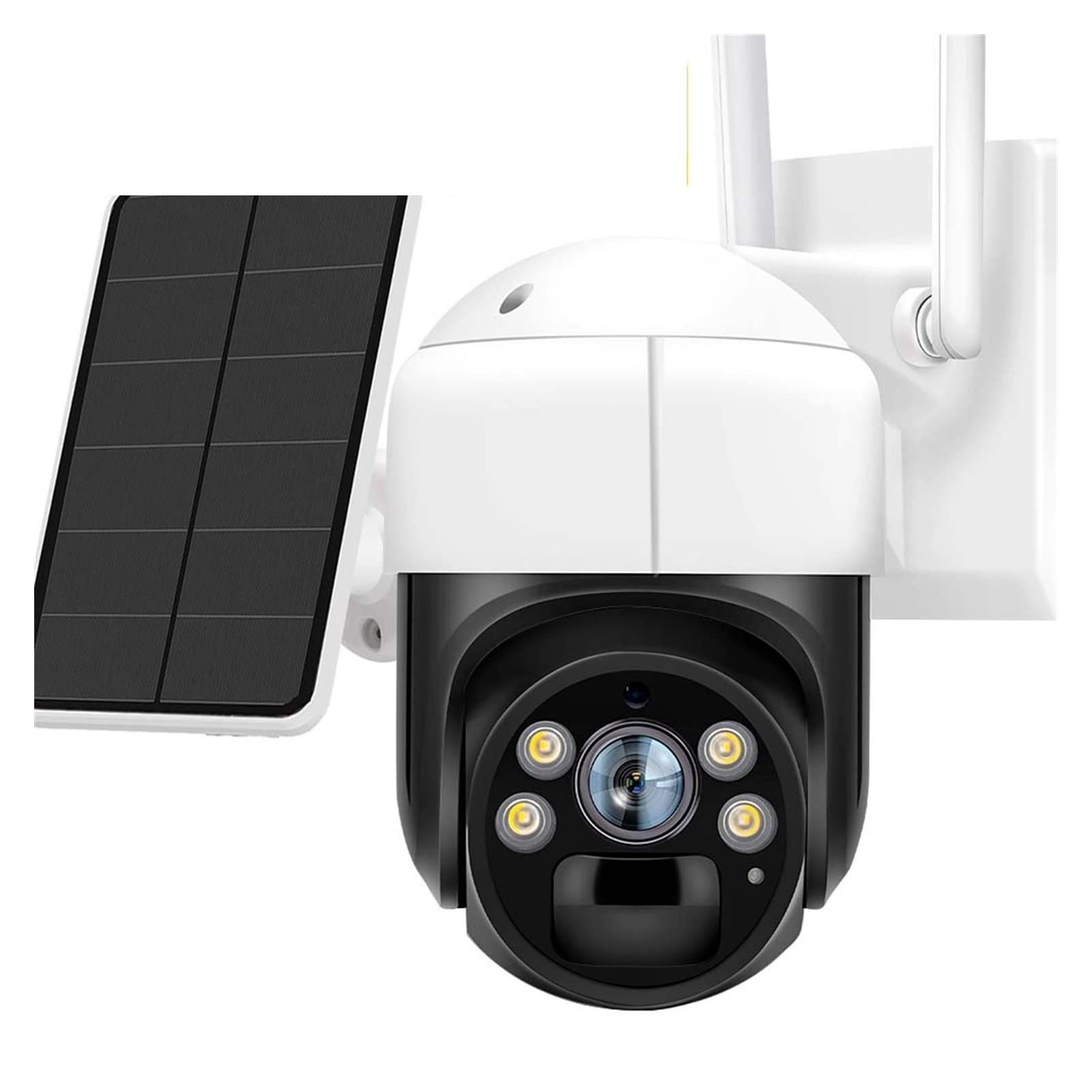 Telecamere di sicurezza, Telecamera 4MP di sicurezza esterna 4G con pannello solare 5W Rilevazione movimento PIR Sorveglianza wireless CCTV Visione notturna a colori(WiFi Camera No Card)