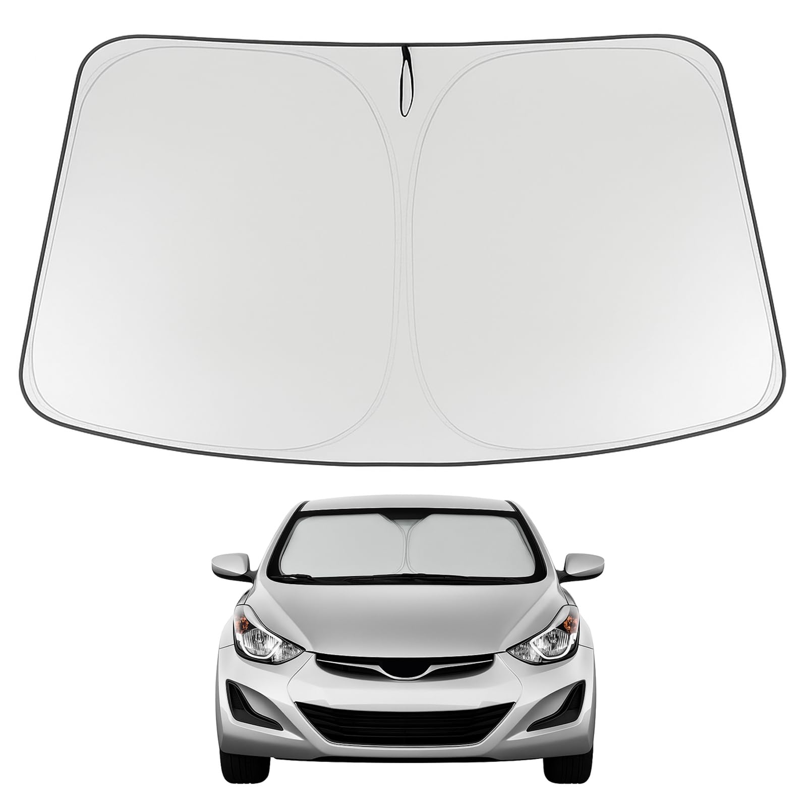 Proadsy Custom Fit Car Windshield Sun Shade for 2011-2016 Hyundai Elantra