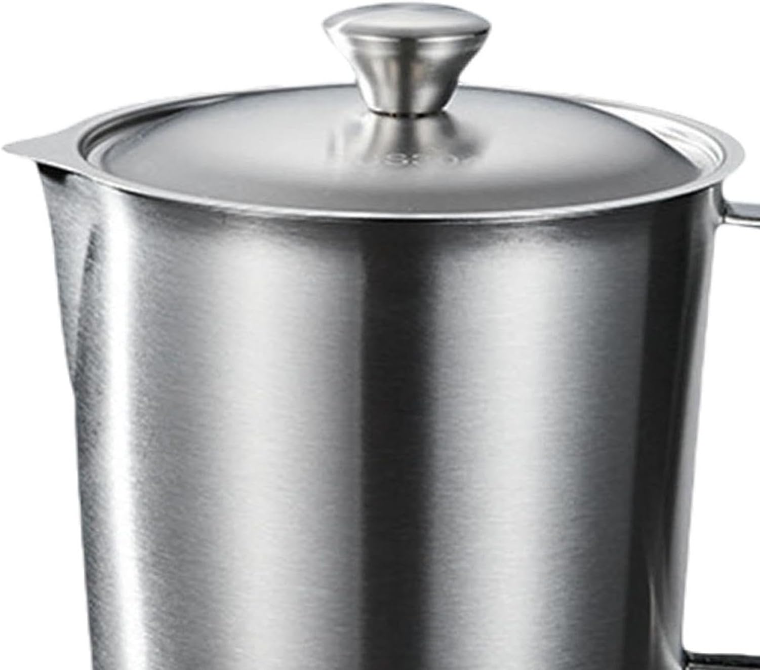 Bicchiere Dosatore in Acciaio Inox 350ml, Brocca per Montare Latte e Schiuma con Manico, Lattiera per caffè e Dolci, Recipiente Multiper Questi, 2000ml, 2000ml