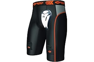 Men's Core Support Hockey Shorts with Velcro-Attached Bioflex Cup