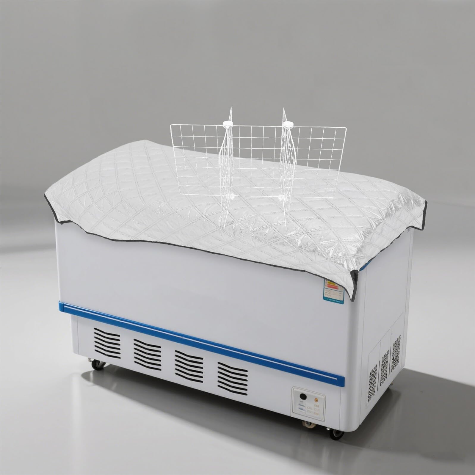 KOMBIUDA Organizador de Congelador Metálico Resistente con Compartimentos Divisor de Sección para Almacenamiento Nevera y Cocina Estante Separador Duradero para Hogar