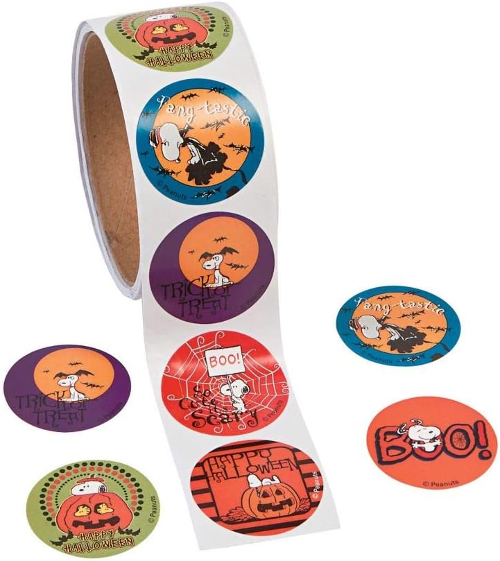 Fun Express Peanuts Halloween ROLL Stickers - Stationery - 1 Piece