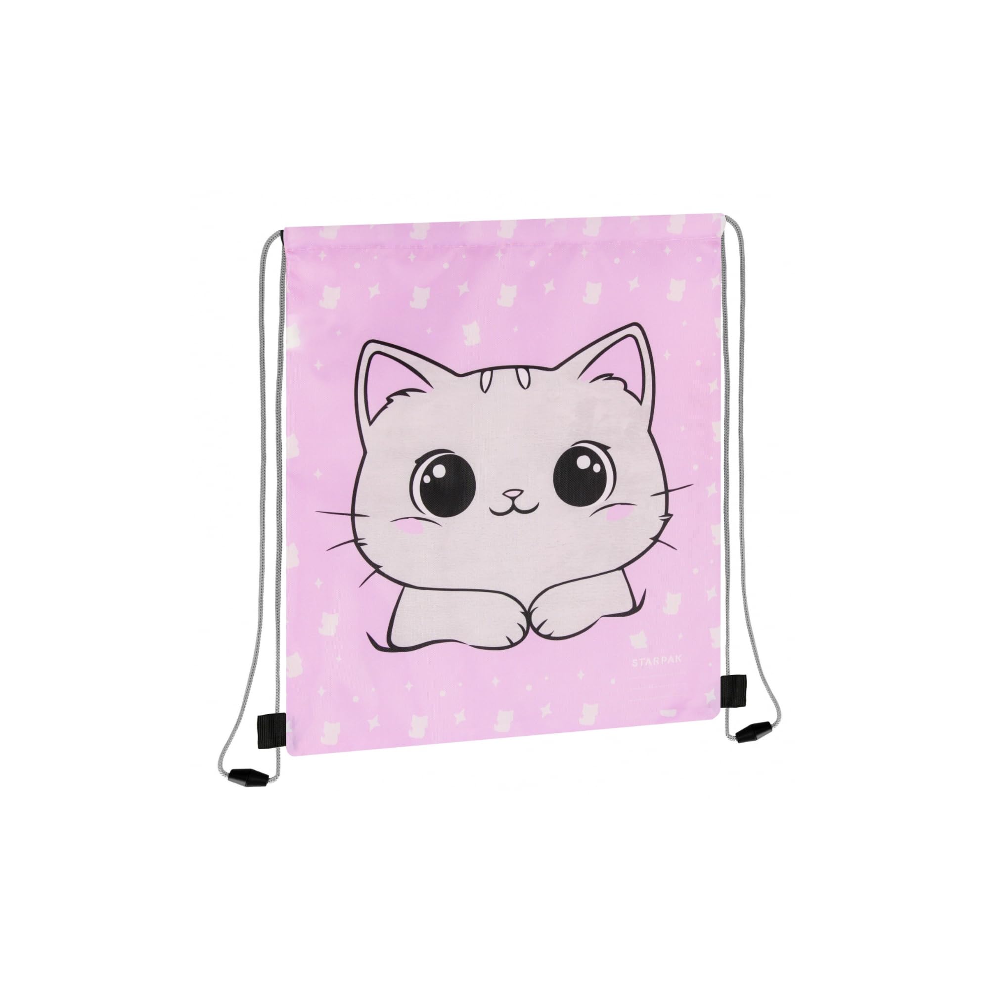 Goldkids - Schulranzen für Jungen und Mädchen, 4er-Set - Schul-Rucksack für Kinder mit Federmäppchen - Schuhbeutel und Hausaufgabenheft - Katze Motiv - 1-3 Klasse