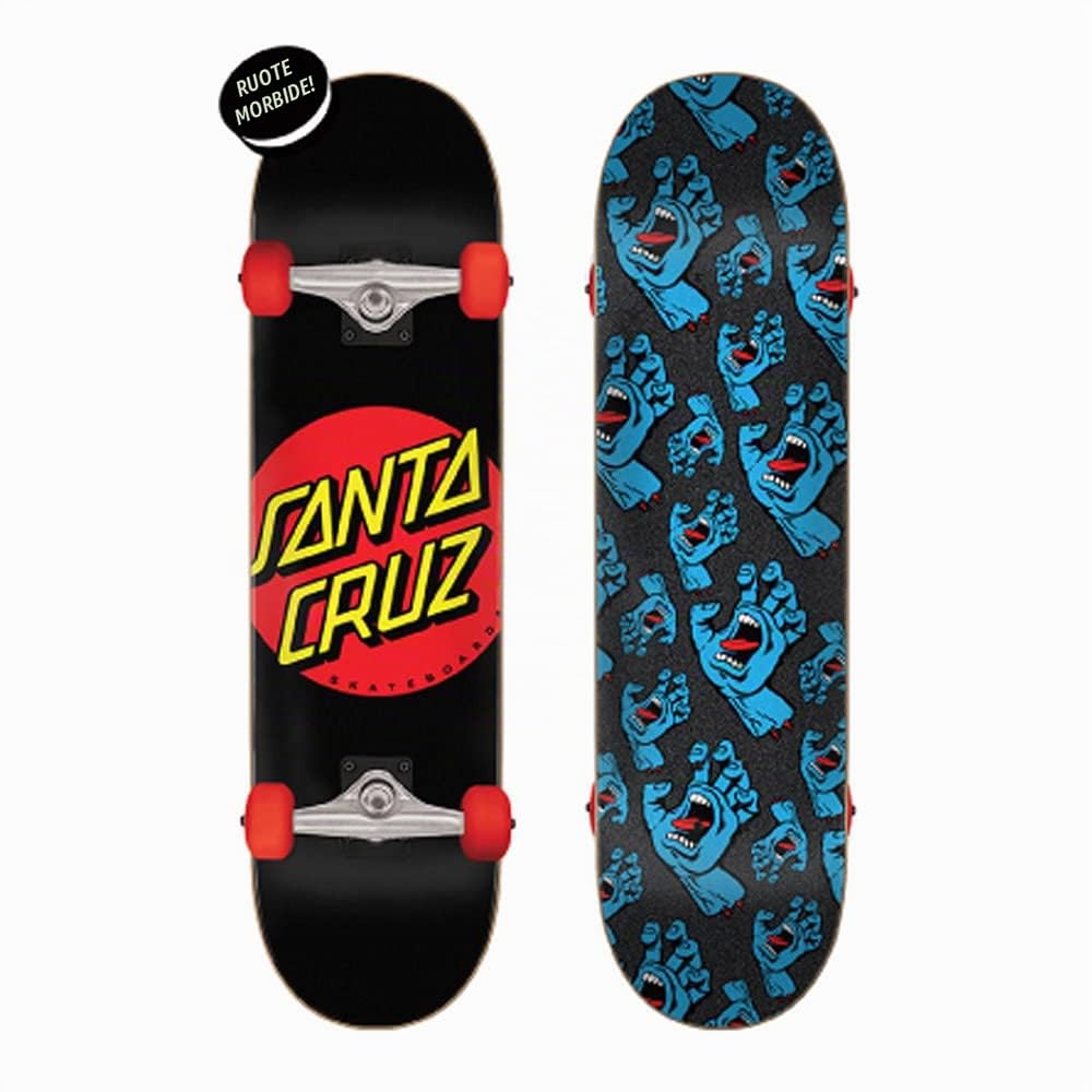 SANTA CRUZ Skateboard completo, 20 x 80 cm, con puntini classici