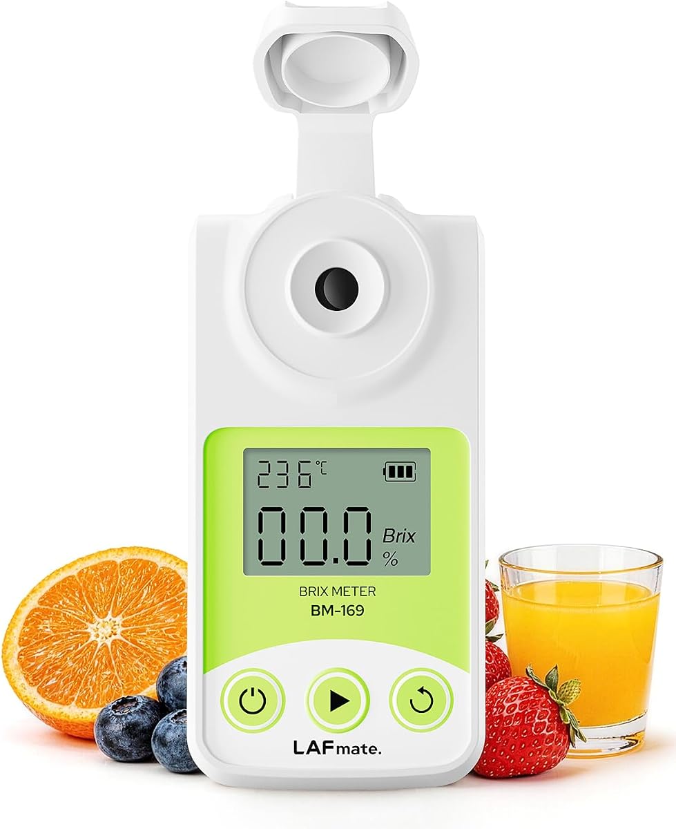 Digital Refractometer Range 0-55% Brix for Wine Making, Home Brewing, Brix Refractometer with ATC for Coffee, Juice,Fruit Brix Meter