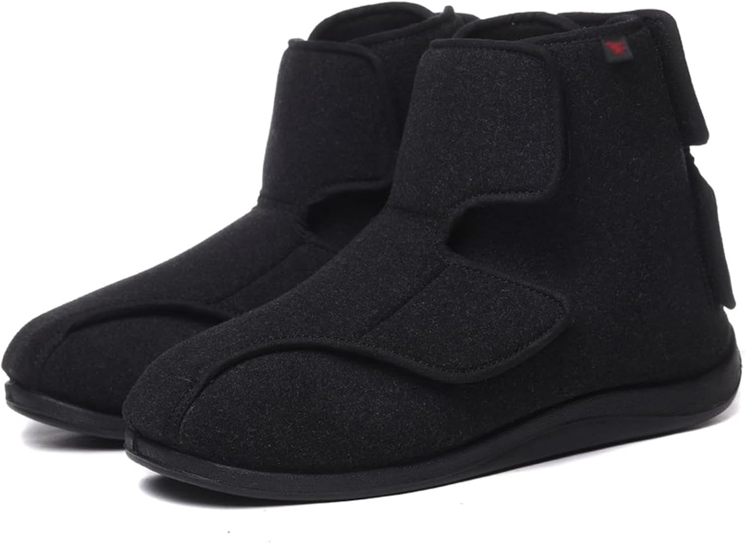 Men’s Adjustable Winter Diabetic Shoes, Wide Fit Memory Foam Fuzzy Slippers, Warm Indoor Outdoor Footwear for Arthritis, Edema, Swollen Feet Comfort