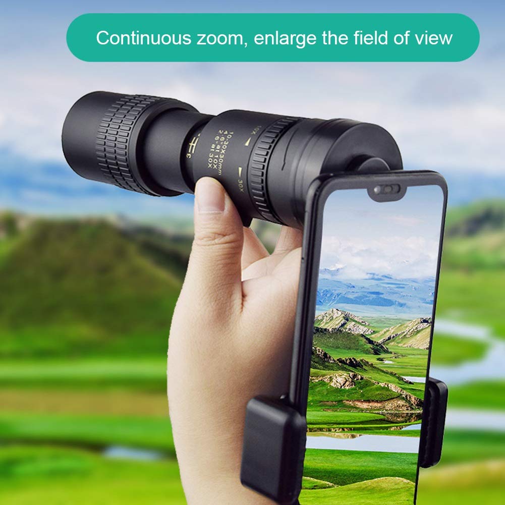 Przenośny monokular 4K 10-60 x 40 mm super teleobiektyw zoom turystyka wodoodporna monokular z uchwytem na smartfona i statywem do wędrówek dla dorosłych obserwacji ptaków na zewnątrz