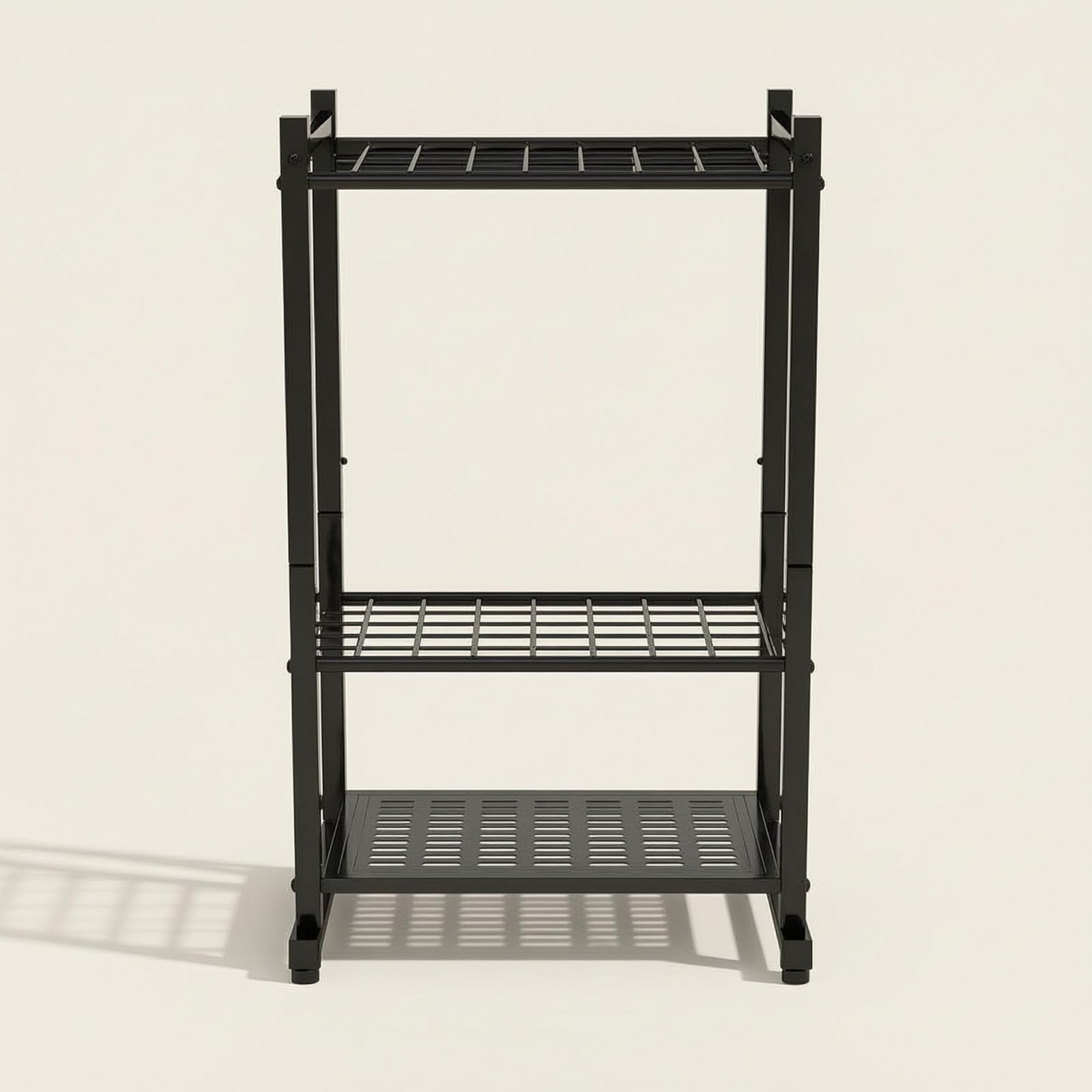 Porta Attrezzi da Giardino Resistente Scaffale in Metallo con Tre Ripiani Antiruggine Portaattrezzi per Garage
