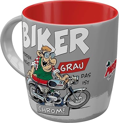 330ml Diseño Vintage Logo Motorcycles Taza Café Nostalgic-Art Moto Guzzi - Diseño Vintage, 330 Ml, Plástico, Para Exteriores Taza Café Moto Guzzi