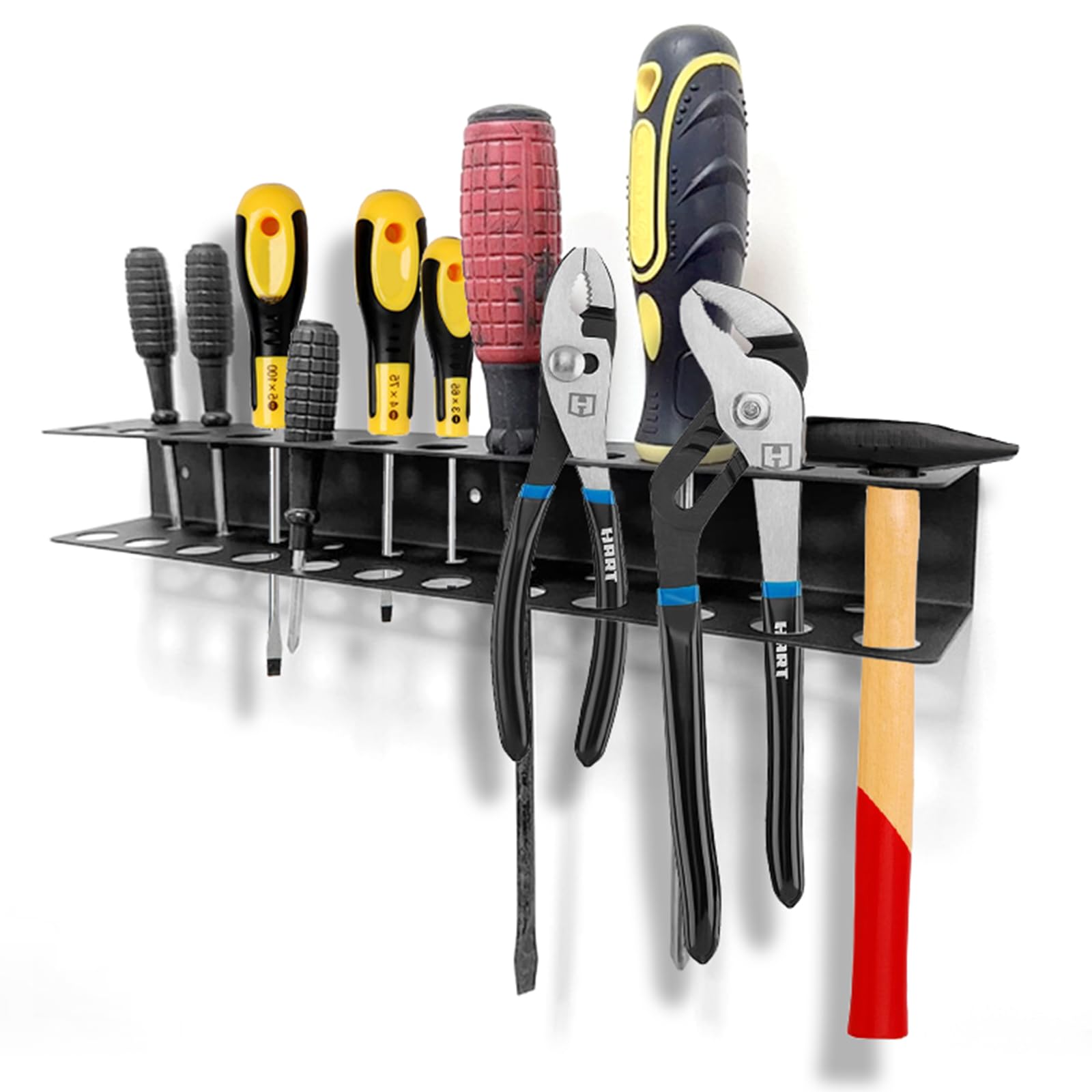 Support Mural Pour Tournevis Et Outils - 2 Pièces De 40 Cm - Avec Vis Et Chevilles - Pour Garage, Atelier Rangement Tournevis Marteau Pinces