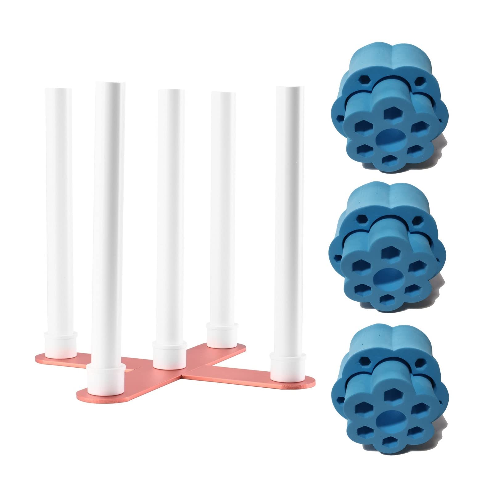 HHYOOSOO Cup Drying Stander Holder for Cup Turner Machine Kit, 5 in 1 Cup Drying Stander Holder with Pipe, DIY Glitter Epoxy Tumblers Cup Turner Kit (with Pipe and Foam)