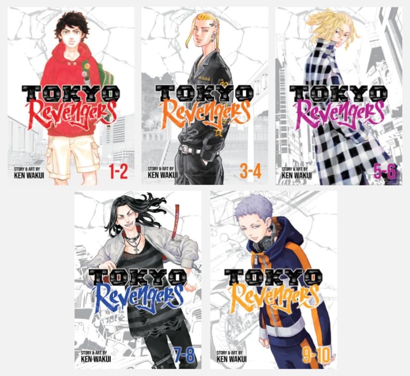 Tokyo Revengers Series 5-Book Collection Set I (Omnibus Vol. 1-2 to Vol. 9-10) - Action-Packed Time-Travel Gang Manga      Paperback – May 14, 2025