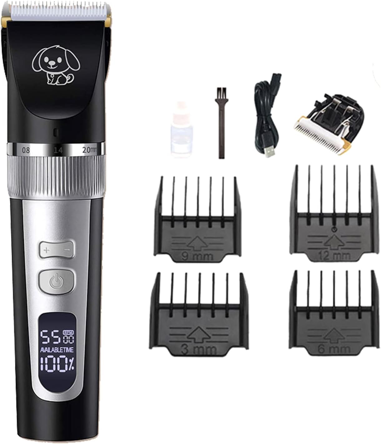 Dog Clippers for Grooming Professional, Rechargeable Pet Clippers Cordless with Low Noise, Electric Dog Clipper for Grooming Paws for Cats Dogs Pets