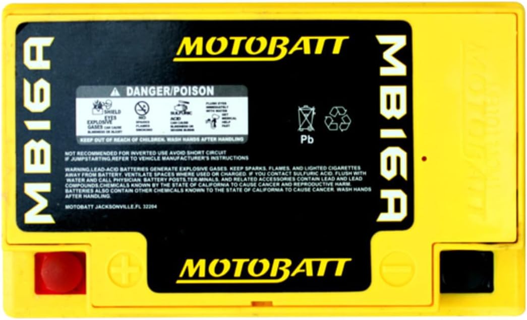 DB Electrical MB16A Battery Compatible With/Replacement For Motobatt 17.5, Shadow Spirit 1985-1997, Vt1100C2 A.C.E. 1995-1999, Vt750C 1983, Vt700C 1984-1985, T 1100Cc 1998-2000 HYB16AA HYB16A-AB