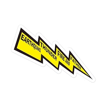 Amazon.co.jp: 地震、雷、火事、親爺｜ コトワザステッカー