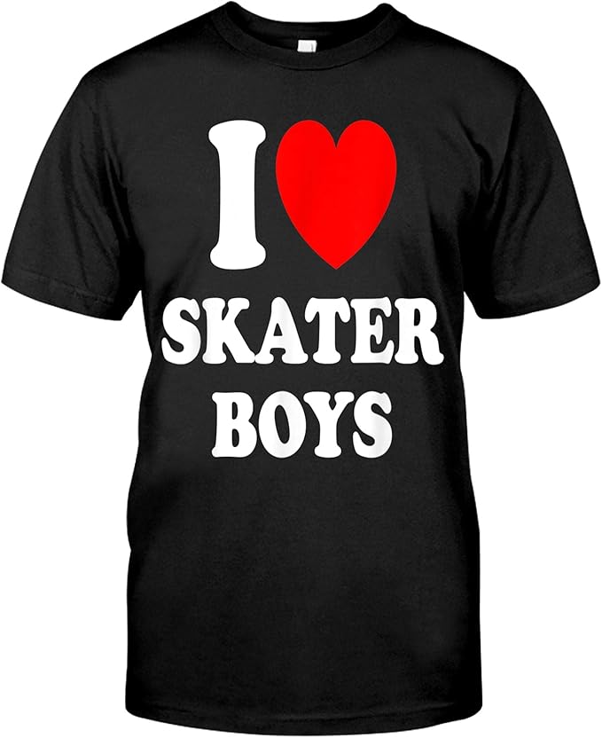 I Love Skater Boys Shirt for Skateboard Girls Mothers Day T