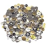 Hysagtek 500 Pcs Round Craft Buttons Sewing Buttons Sewing Fasteners Basic Buttons for Knitting DIY Crafts Children's Manual Button Painting, Assorted Sizes and Colors, 2 and 4 Holes