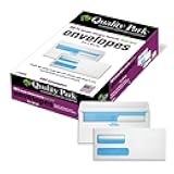 #8 5/8 Security Envelopes, Double Window, Self Seal Envelopes for Invoices/Statements, 3-5/8