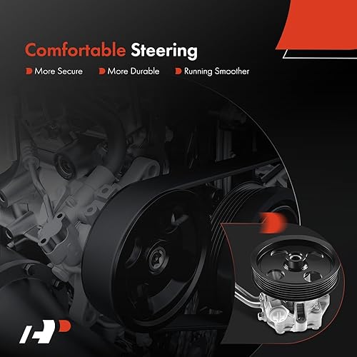 Miniatura 7 de A-Premium Bomba de dirección asistida, con polea, compatible con Jeep Wrangler 2012-2017, Wrangler JK 2018, 3.6L Gas, repuesto # 5154400AC, N9901310