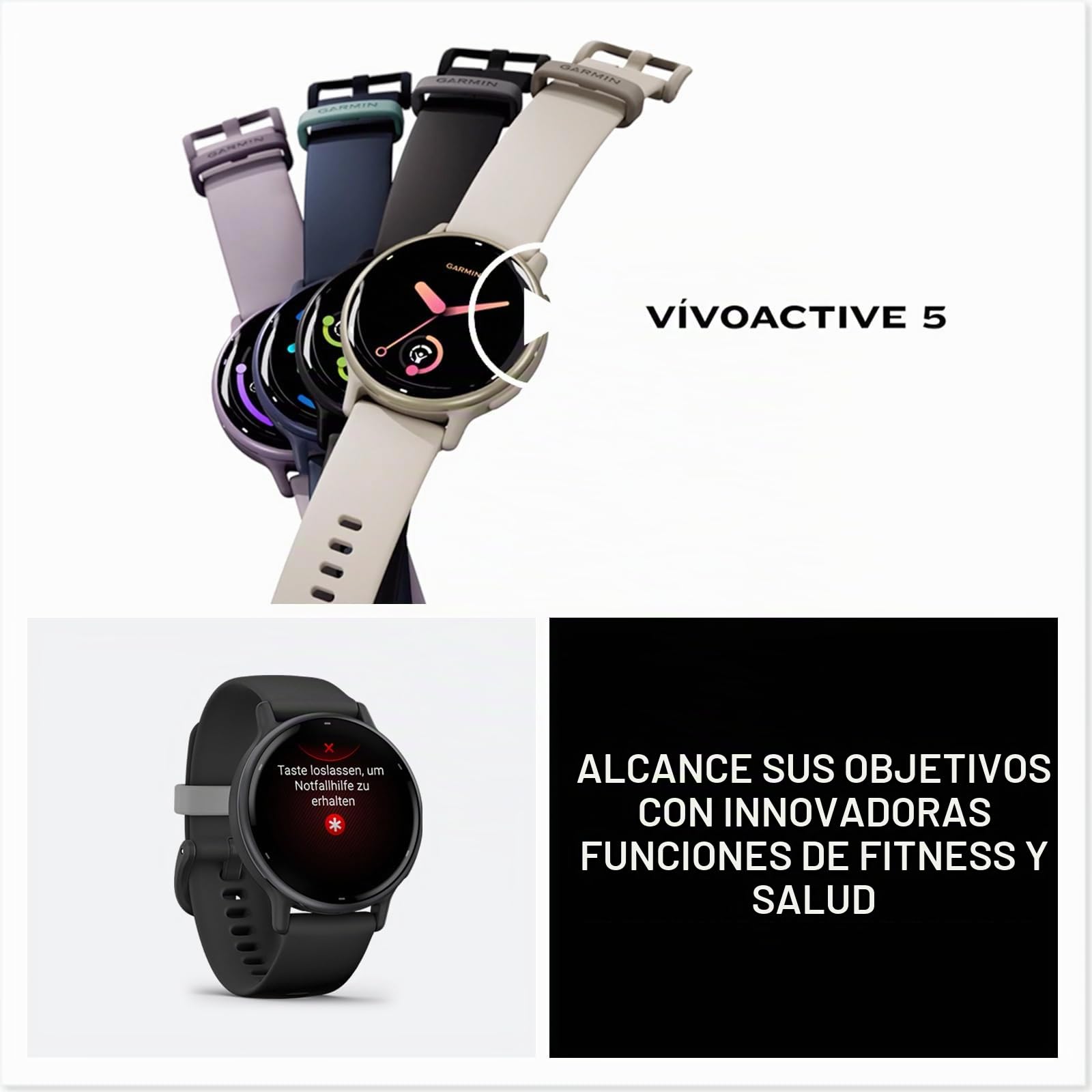 Garmin Vívoactive 5, Smartwatch con GPS, Pantalla AMOLED, Funciones Esenciales de Salud y Forma física y hasta 11 días de autonomía, Lila (Reacondicionado)