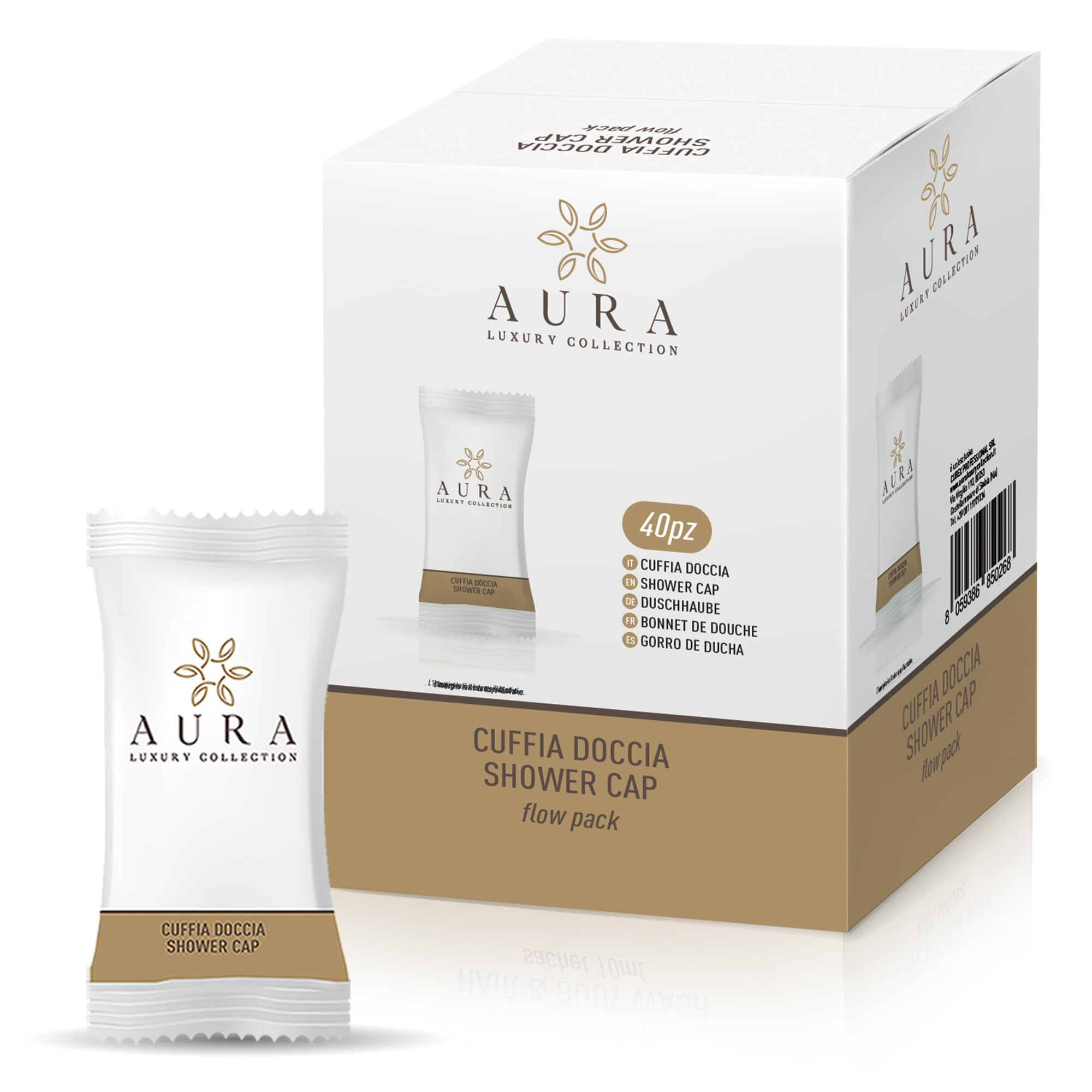 Aura Luxury Collection ® Einweg-Haarhaube zur Verwendung unter der Dusche Einheitsgröße mit Gummiband… (160)