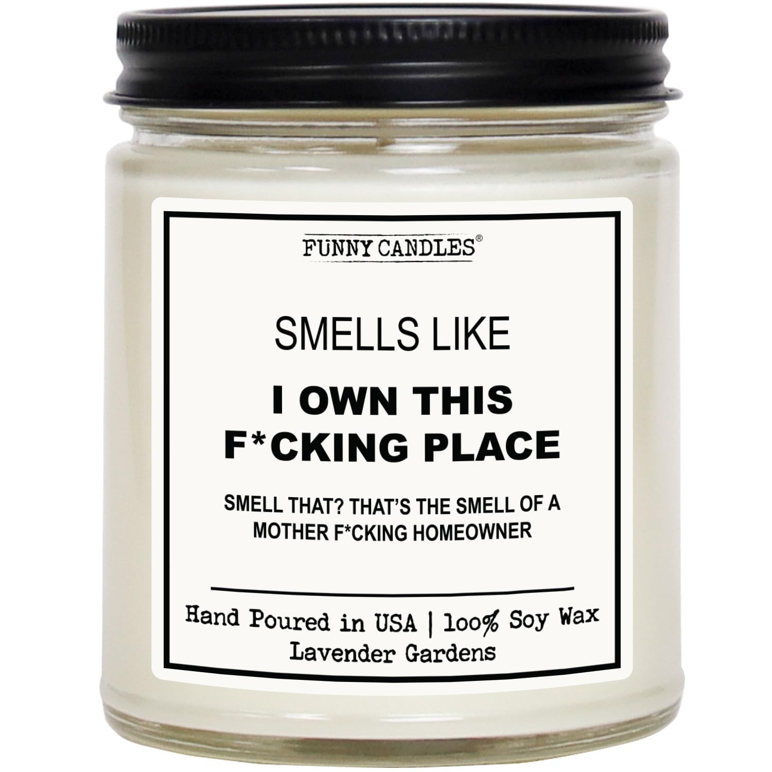 Funny Scented Candle, House Warming Gifts New Home, Housewarming Gifts for Women, Men, Couple, New Homeowner - First Apartment Essentials - Closing Presents for Home Buyers – Made in The USA