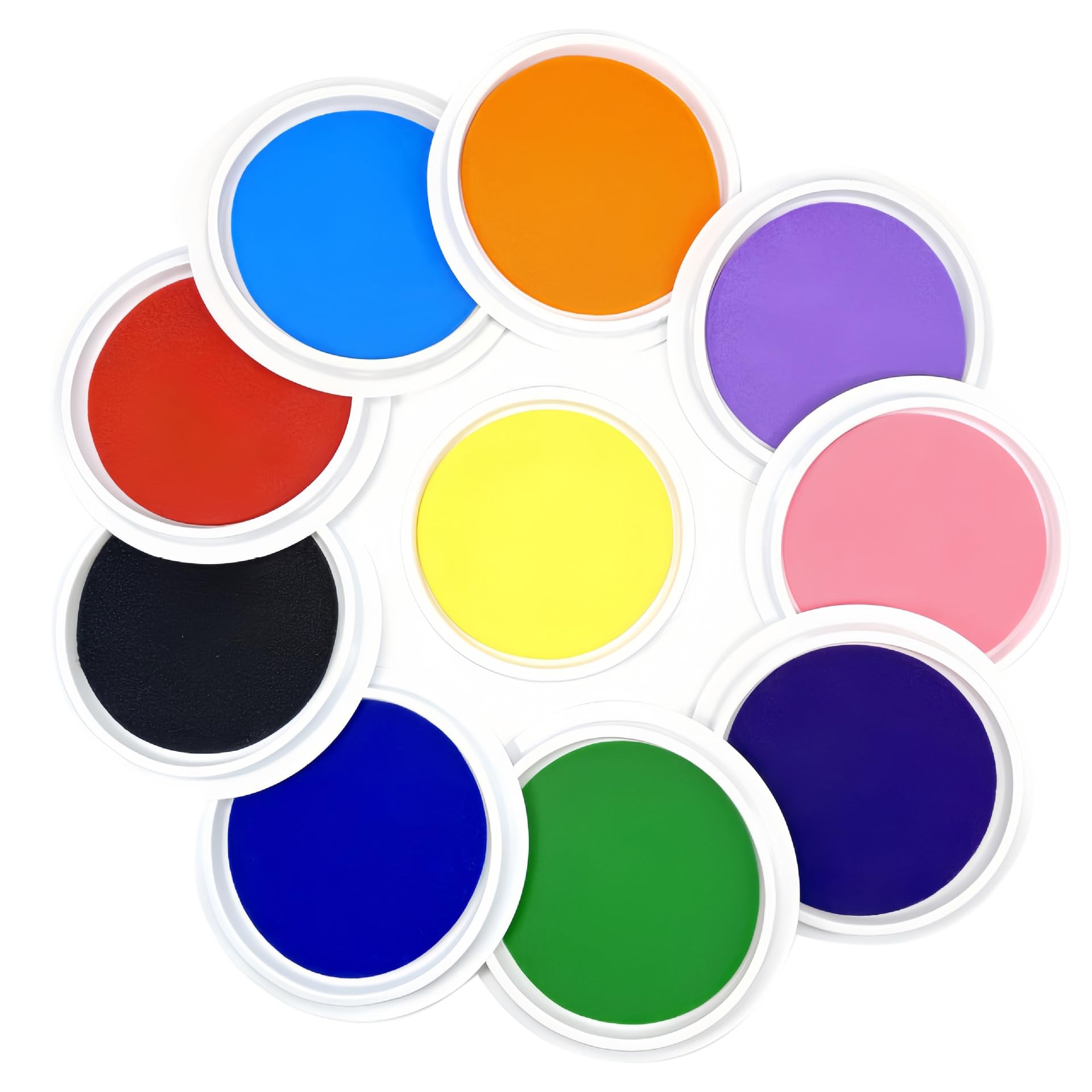 Shntig Colorful Washable Seal Inks Set of 10 for Artists Craft Projects and Creative Learning Washable Seal Set
