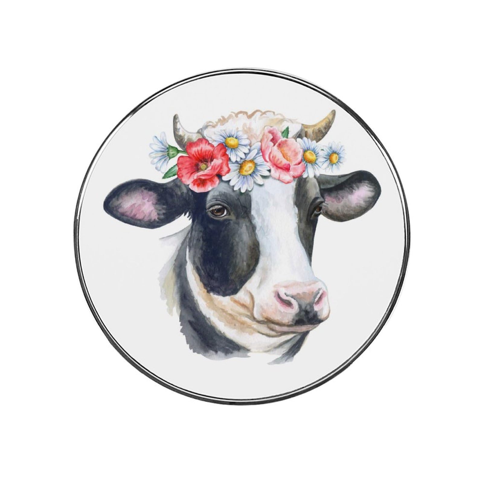 Cow With Wreath Refrigerator Magnet Decorative Locker Magnet For Kitchen And Office Home Décor