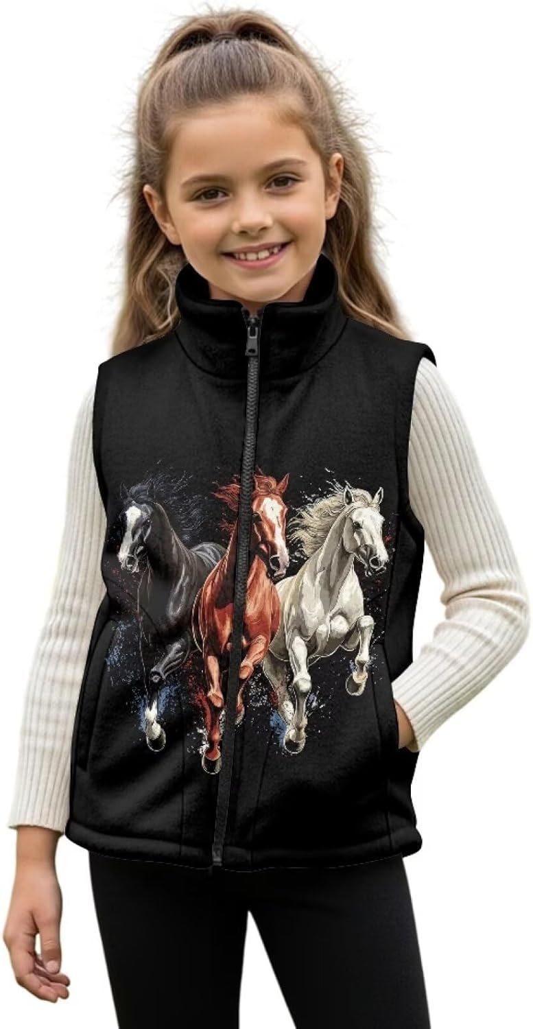 Upetstory Sleeveless Vest for Girls Full Zip Jackets