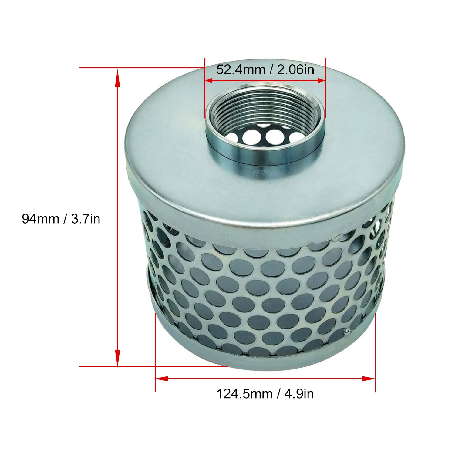 Round Hole Suction Strainers for Pump, Plated Steel (1.5") — Amazon image 4