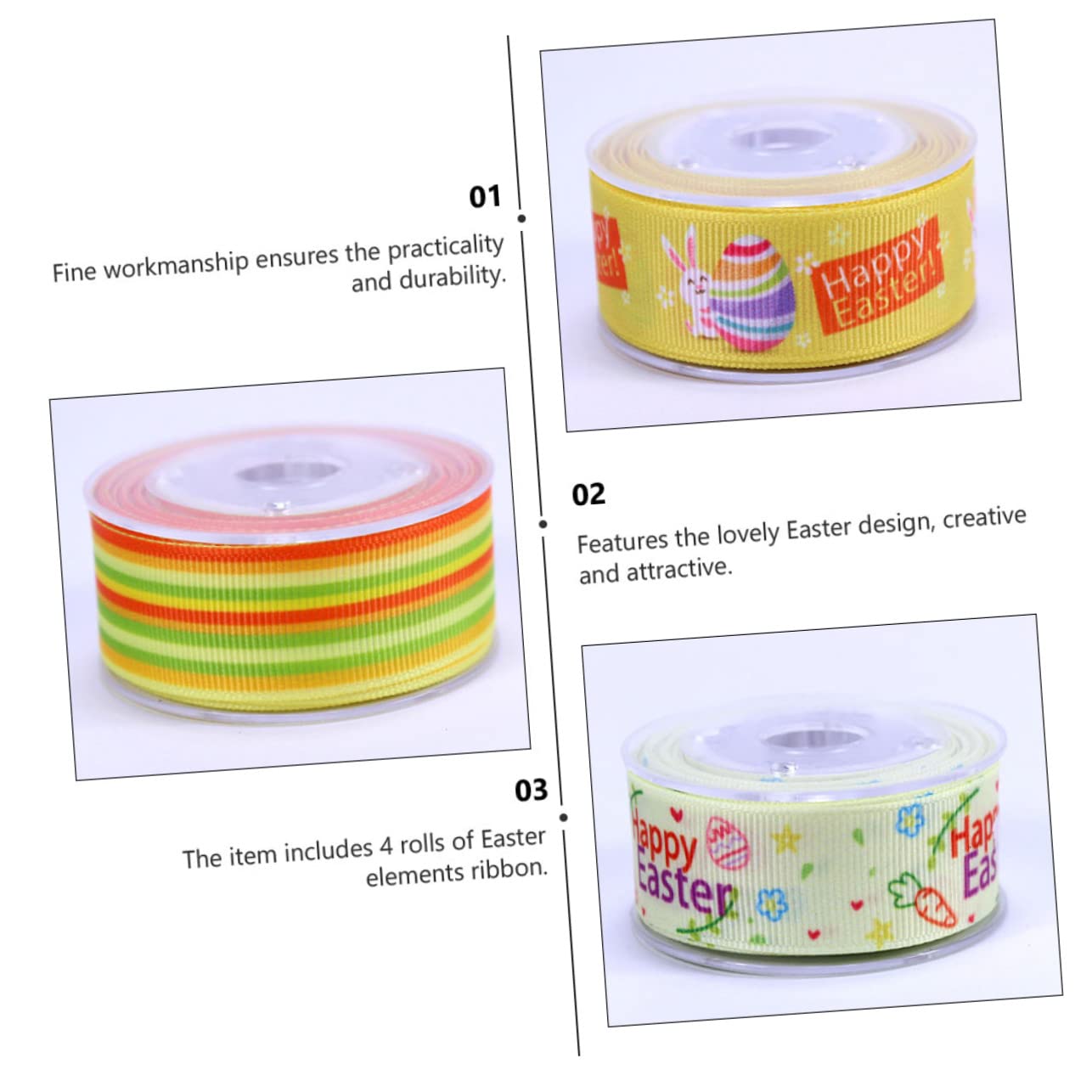 SHINEOFI 12rollen Osterribbon Bunte Satinbänder Für Bastelprojekte Haarschmuck Geschenkverpackungen Und Dekorationen Stilvolle Designs